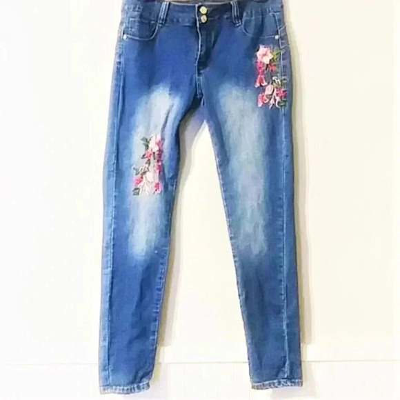 Blue Republic Denim - Blue Republic Embroidered Skinny Jeans